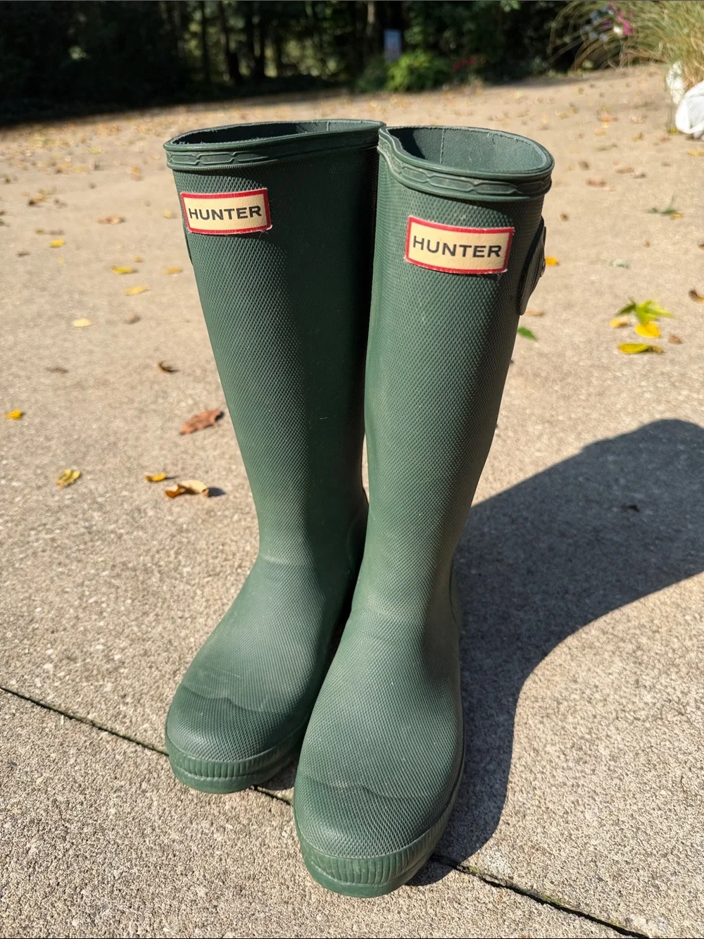 Kids vintage hunter green boots
